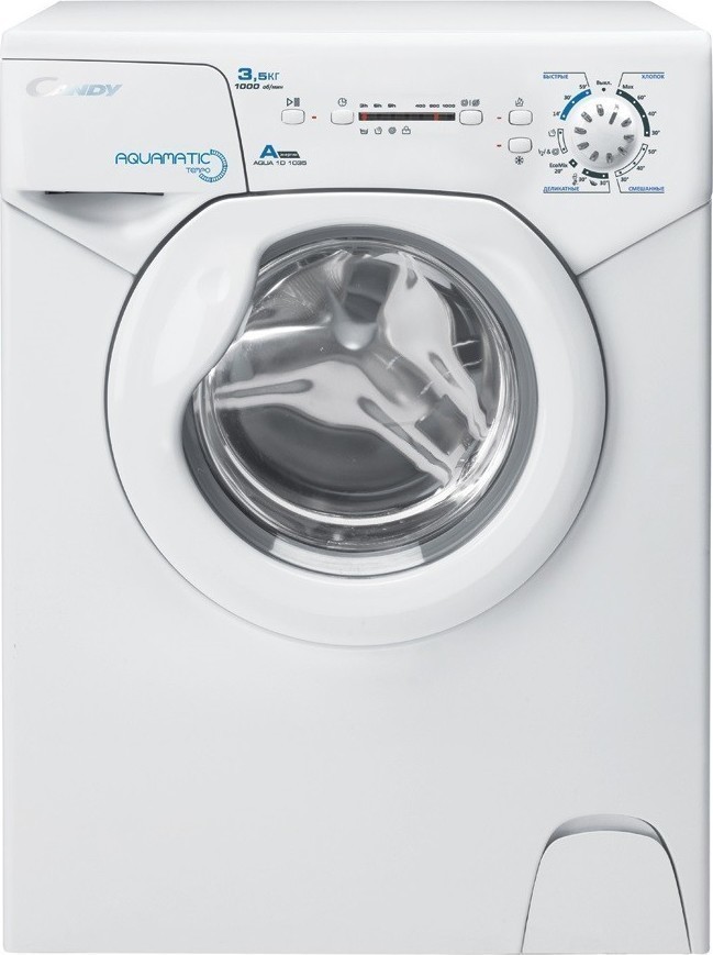 Узкая стиральная машина под раковину Candy Aquamatic Tempo Aqua 1D1035-07