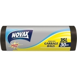 Пакет для мусора Novax 35 литров, 49 х 57см, черный 30шт.(4823058302560)