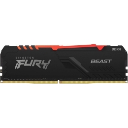 Оперативная память DDR4 8Гб Kingston FURY Beast Black RGB (KF432C16BBA/8)