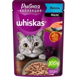 Влажный корм для кошек Whiskas Рыбная коллекция с лососем 75 г (4660085514319)