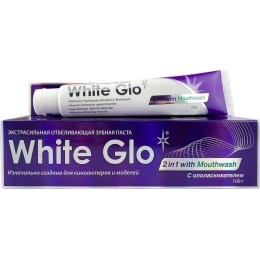 Зубная паста White Glo 2 в 1 отбеливающая с эффектом ополаскивания, 100 гр
