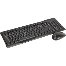 Клавиатура + мышь Оклик 230M клав:черный мышь:черный USB беспроводная 412900