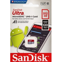 Карта памяти microSDXC 512 ГБ SanDisk Ultra (SDSQUAC-512G-GN6MN)