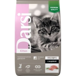 Darsi Kitten сухой корм для котят с индейкой, 10 кг