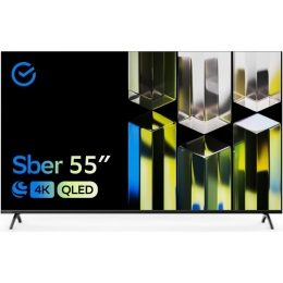 Телевизор Sber SDX 55UQ5230T QLED черный Smart TV