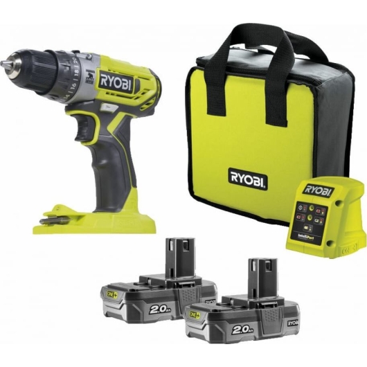 Дрель-шуруповерт Ryobi One+ R18PD2-220S (5133004459) ударная (2 АКБ+ЗУ)