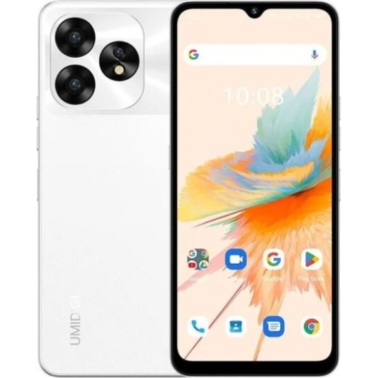 Смартфон UMIDIGI A15 8/256Gb Pearl White, 6.7"/Unisoc T616/64+8+5MP/16MP/4G/And11/5000 mAh