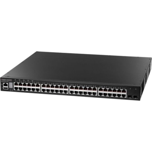 Коммутатор Edge-corE (ECS4620-52P) 48 x GE + 2 x 10G SFP+ ports + 1 x expansion slot L3 Stackable Switch, 1 x RJ45, 1 x USB-A