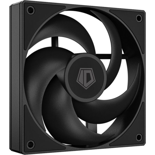 Вентилятор ID-COOLING AS-120-K 120x120x25мм (PWM, резиновые углы, черный, 300-2000об/мин, супертихий) Box