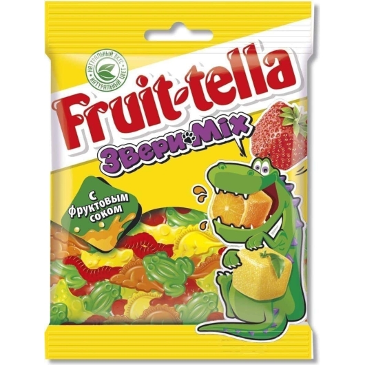 Жевательный мармелад Fruit-tella Звери микс 70 г (4602606003759)