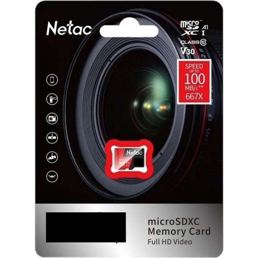 Карта памяти microSDXC 256 ГБ Netac P500 PRO (NT02P500PRO-256G-S)