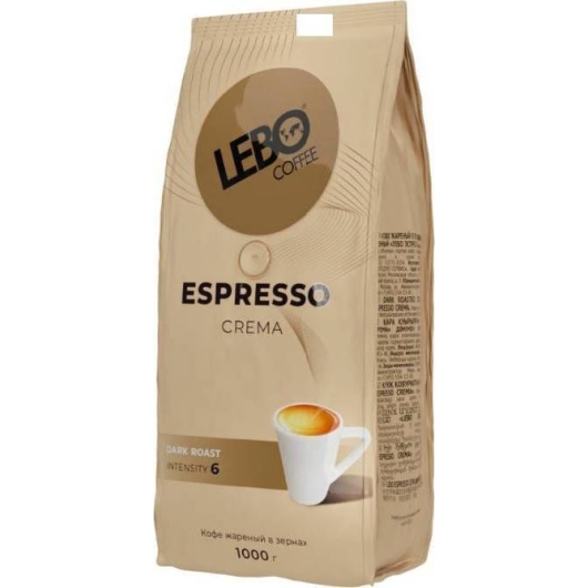 Кофе в зёрнах Lebo Espresso Crema тёмная обжарка, 1 кг