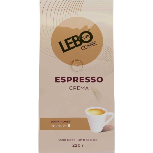 Кофе в зернах LEBO ESPRESSO CREMA, 220г