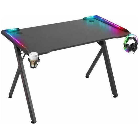 Стол игровой Defender Gamer RGB Led Black